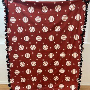 Baseball Double-Sided 100% Fleece Throw Blanket #40 (52in W X 65in L)